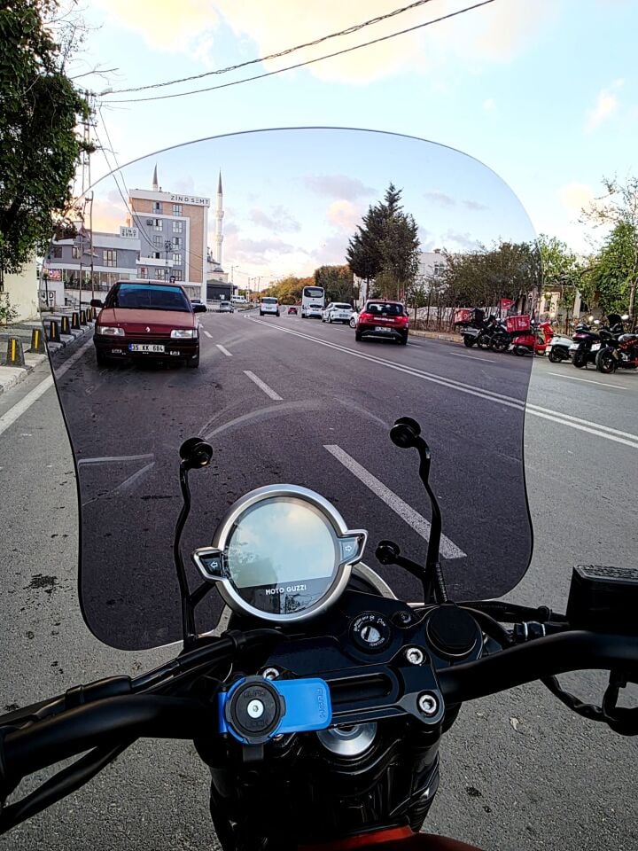 MOTOCAM Honda Shadow 750 Ön Cam 1999-2010 Model 45cm Füme Renkli 4mm APARATSIZ