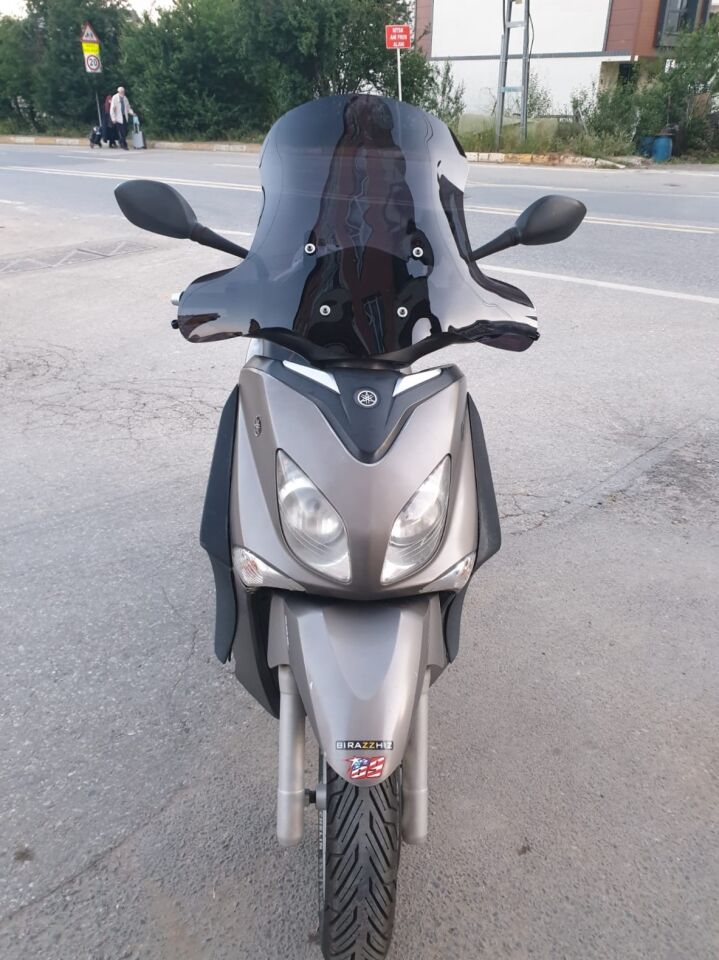 MOTOCAM Yamaha Xcity 250 Ön Cam 2011-2016 Model 50cm Siyah Renkli 4mm ELCİKLİ