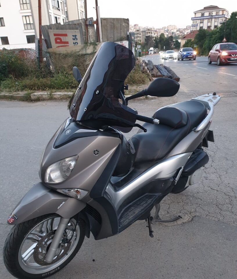 MOTOCAM Yamaha Xcity 250 Ön Cam 2011-2016 Model 50cm Siyah Renkli 4mm ELCİKLİ