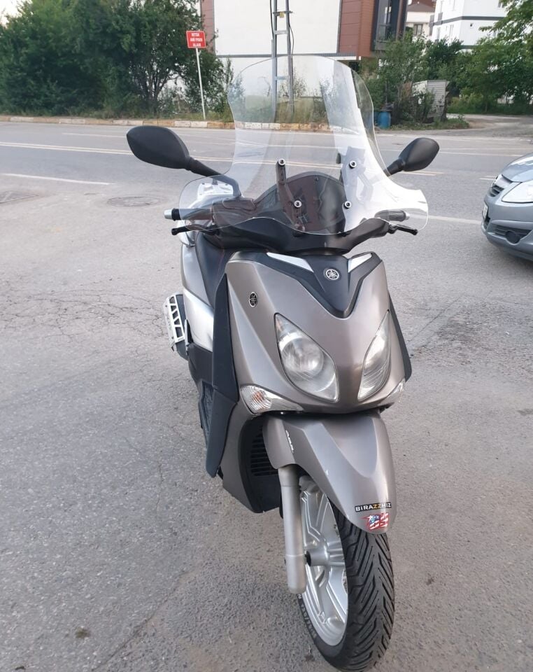 MOTOCAM Yamaha Xcity 250 Ön Cam 2011-2016 Model 50cm Şeffaf Renkli 4mm ELCİKLİ