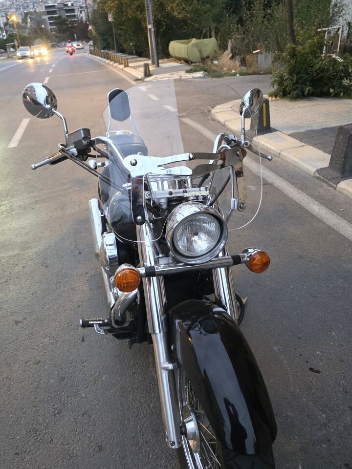 MOTOCAM Honda Shadow 750 Ön Cam 1999-2010 Model 45cm Şeffaf Renkli 4mm APARATSIZ