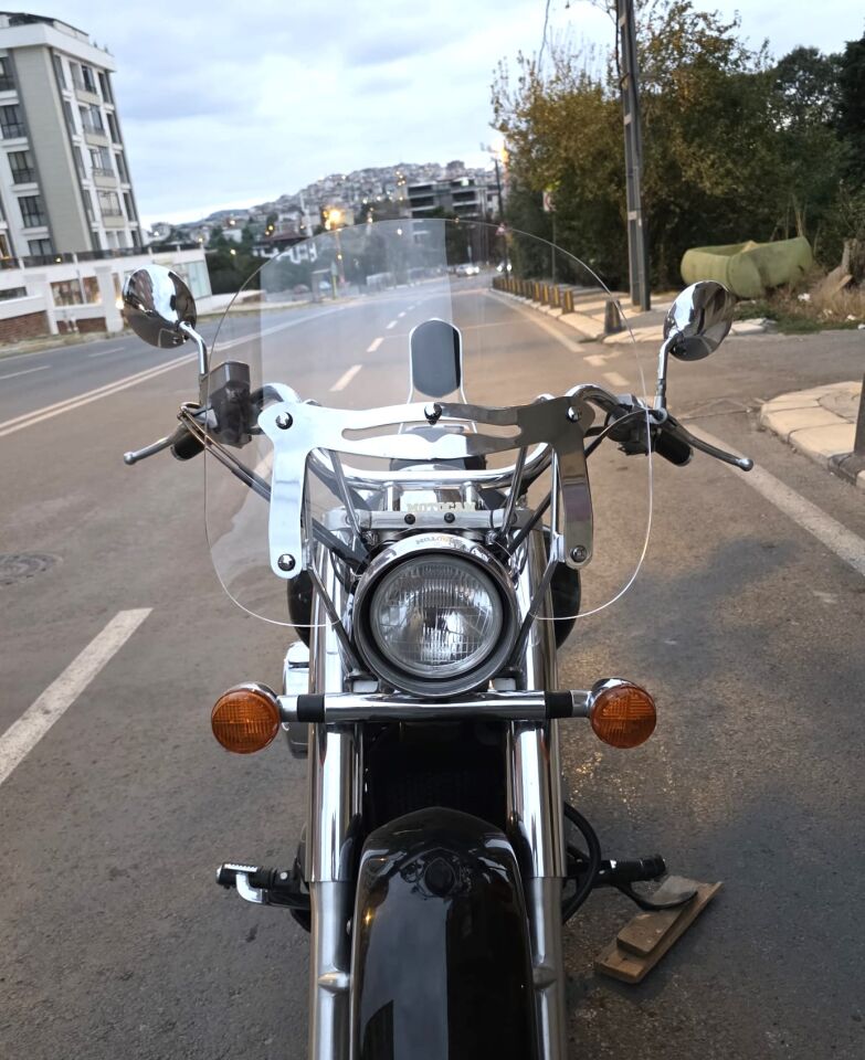 MOTOCAM Honda Shadow 750 Ön Cam 1999-2010 Model 45cm Şeffaf Renkli 4mm APARATSIZ