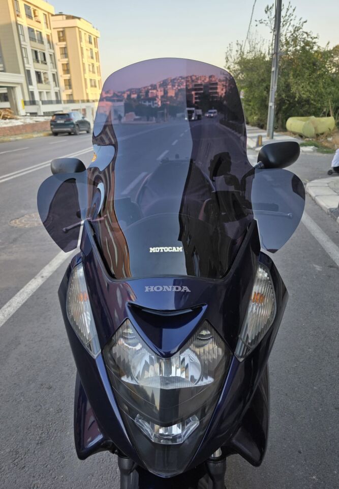 MOTOCAM Honda Silverwing FJS 400 Ön Cam 2001-2012 Model 68cm Siyah Renkli 4mm ELCİKLİ