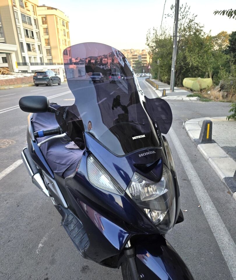 MOTOCAM Honda Silverwing FJS 400 Ön Cam 2001-2012 Model 68cm Siyah Renkli 4mm ELCİKLİ