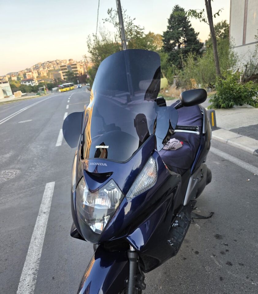 MOTOCAM Honda Silverwing FJS 400 Ön Cam 2001-2012 Model 68cm Siyah Renkli 4mm ELCİKLİ