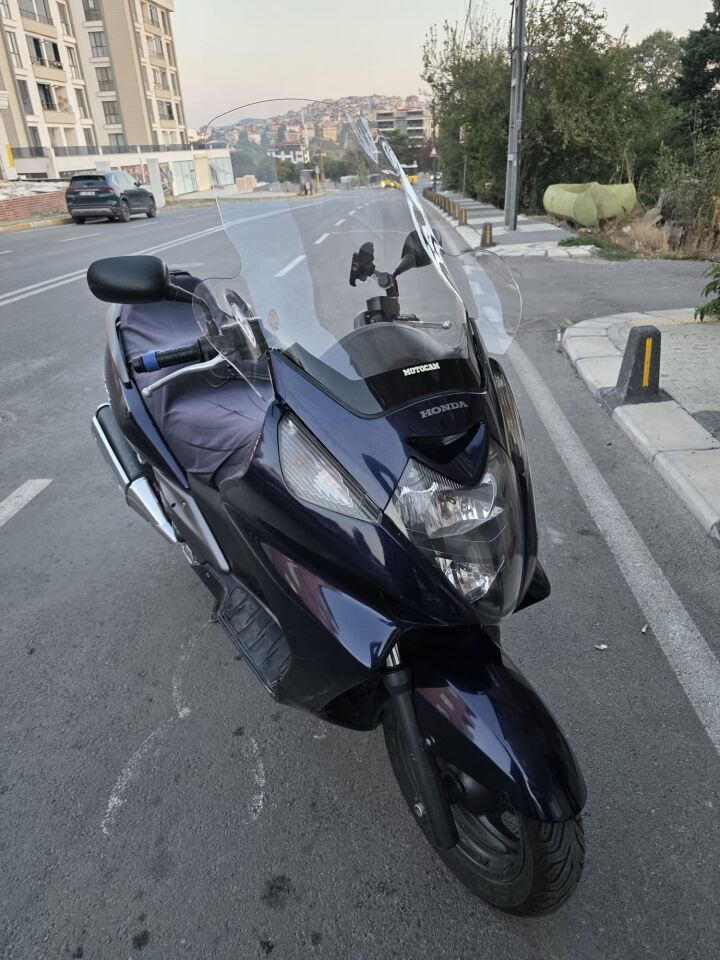 MOTOCAM Honda Silverwing FJS 400 Ön Cam 2001-2012 Model 68cm Şeffaf Renkli 4mm ELCİKLİ