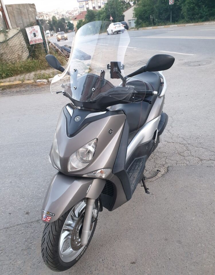 MOTOCAM Yamaha Xenter 150 Ön Cam 2013-2016 Model 50cm Şeffaf Renkli 4mm ELCİKLİ