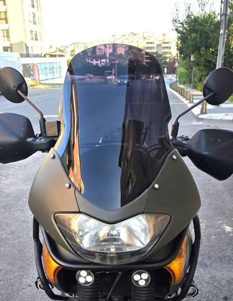 MOTOCAM Honda Transalp XL 650 Siperlik Ön Cam 2000-2008 Model 54cm Siyah Renkli 4mm