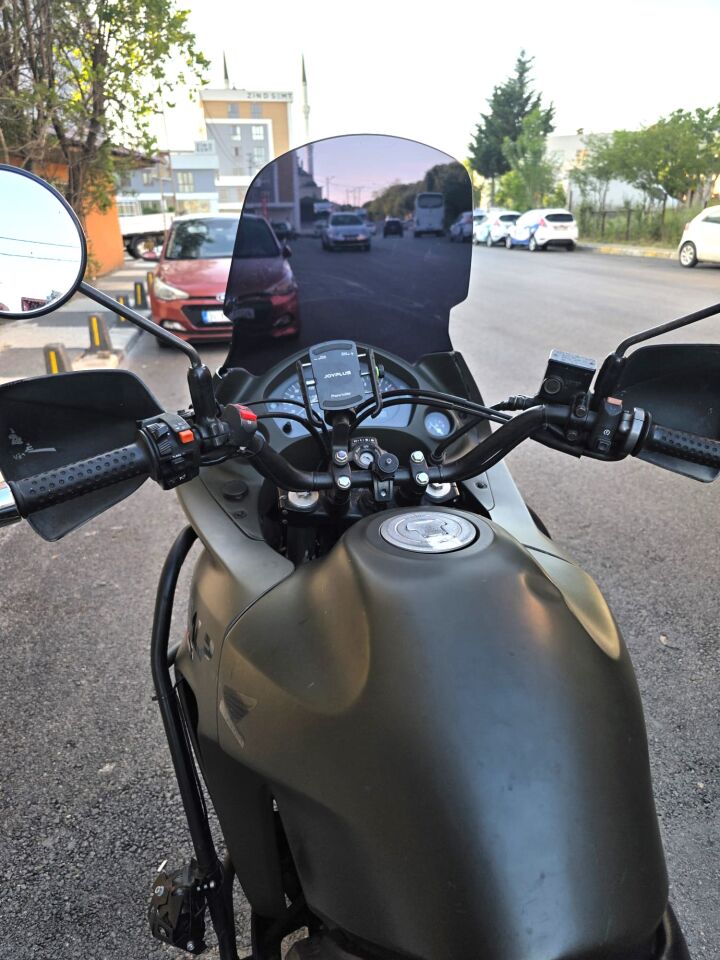 MOTOCAM Honda Transalp XL 650 Siperlik Ön Cam 2000-2008 Model 54cm Siyah Renkli 4mm