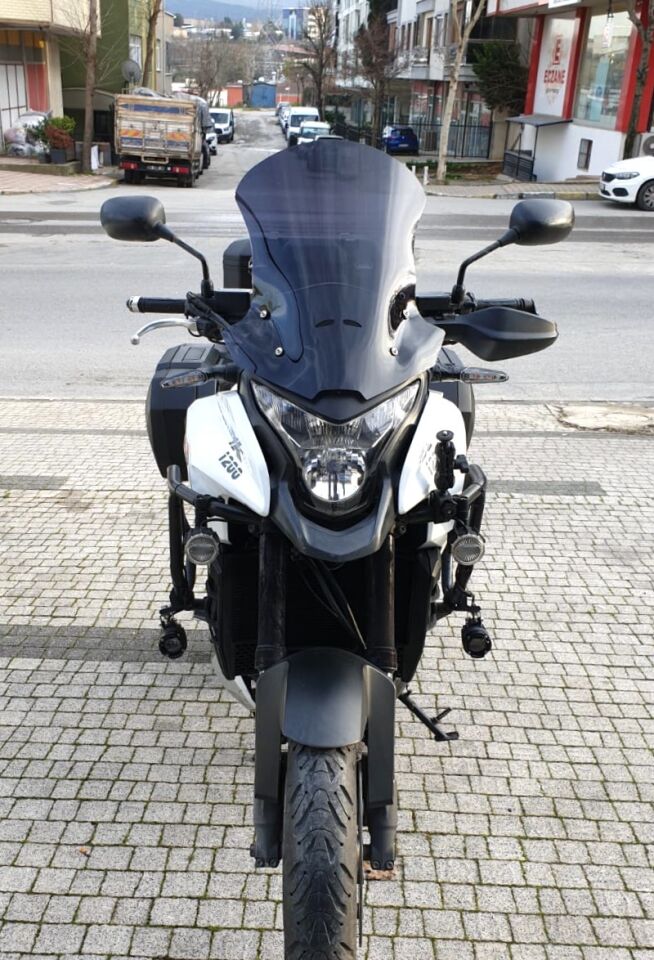 MOTOCAM Honda VFR 1200 Ön Cam 2012-2015 Model 50cm Siyah Renkli 4mm