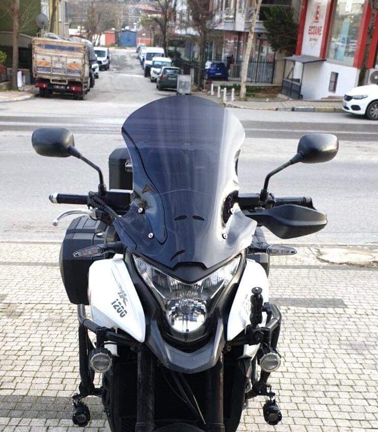MOTOCAM Honda VFR 1200 Ön Cam 2012-2015 Model 50cm Siyah Renkli 4mm
