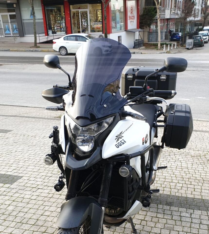 MOTOCAM Honda VFR 1200 Ön Cam 2012-2015 Model 50cm Siyah Renkli 4mm