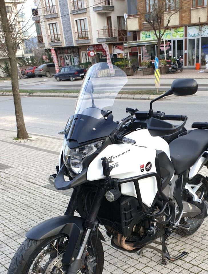MOTOCAM Honda VFR 1200 Ön Cam 2012-2015 Model 50cm Şeffaf Renkli 4mm
