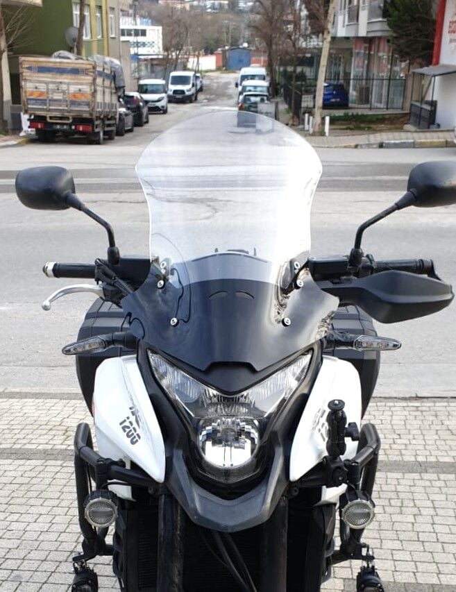 MOTOCAM Honda VFR 1200 Ön Cam 2012-2015 Model 50cm Şeffaf Renkli 4mm