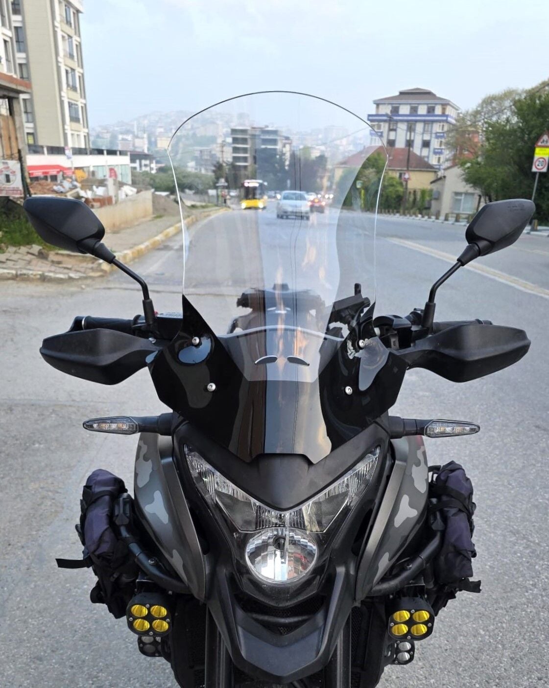 MOTOCAM Honda VFR 1200 Ön Cam 2012-2015 Model 58cm Şeffaf Renkli 4mm