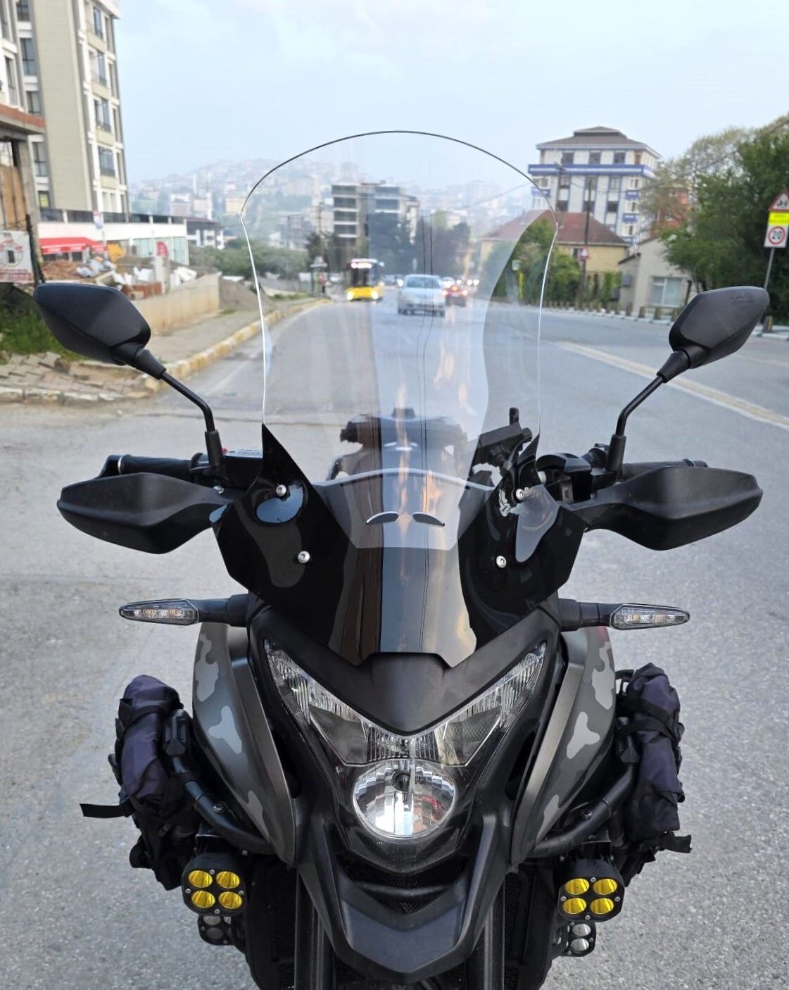 MOTOCAM Honda VFR 1200 Ön Cam 2012-2015 Model 58cm Şeffaf Renkli 4mm