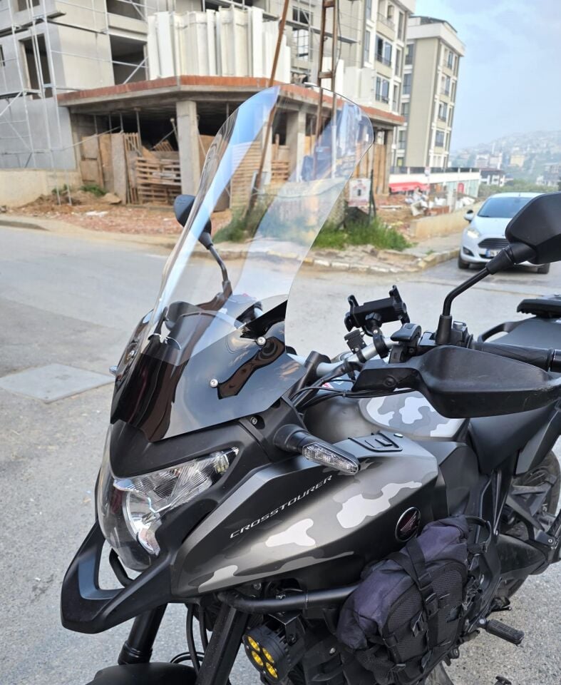 MOTOCAM Honda VFR 1200 Ön Cam 2012-2015 Model 58cm Şeffaf Renkli 4mm