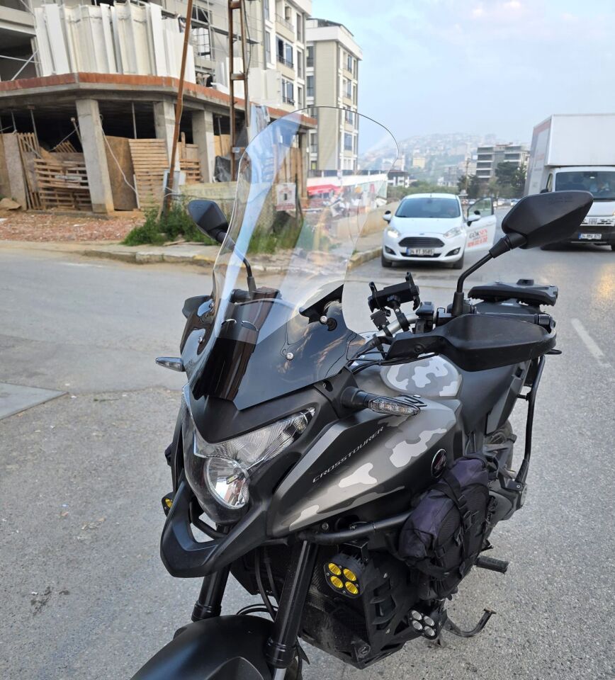 MOTOCAM Honda VFR 1200 Ön Cam 2012-2015 Model 58cm Şeffaf Renkli 4mm