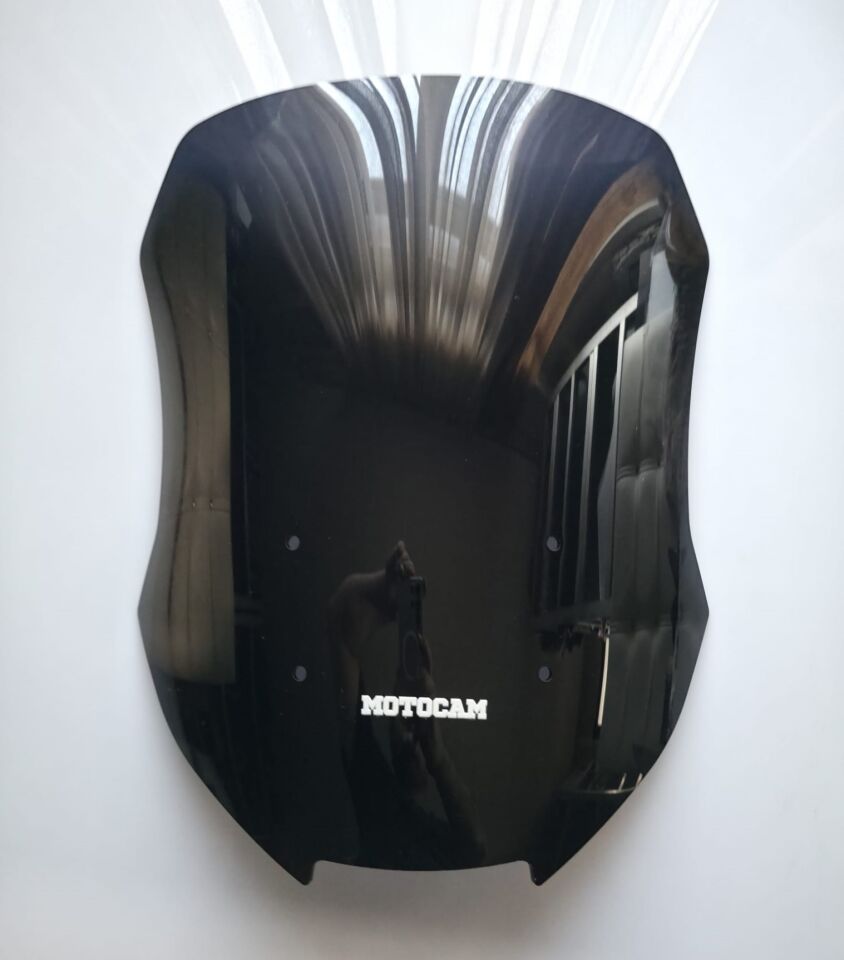 MOTOCAM Honda VFR 800 Crosrunner Ön Cam 2017-2020 Model 51cm Siyah Renkli 4mm