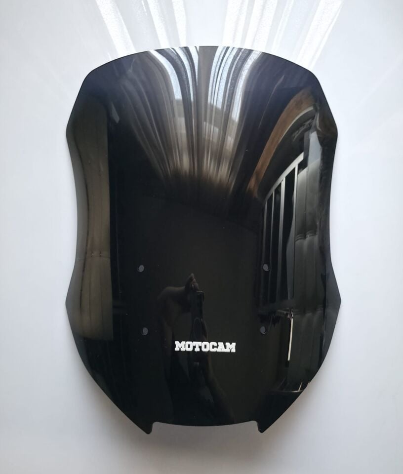 MOTOCAM Honda VFR 800 Crosrunner Ön Cam 2017-2020 Model 51cm Siyah Renkli 4mm