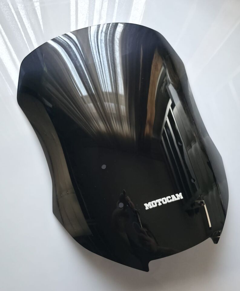 MOTOCAM Honda VFR 800 Crosrunner Ön Cam 2017-2020 Model 51cm Siyah Renkli 4mm