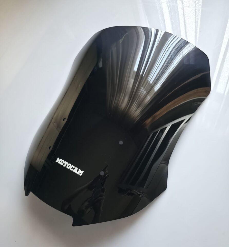 MOTOCAM Honda VFR 800 Crosrunner Ön Cam 2017-2020 Model 51cm Siyah Renkli 4mm