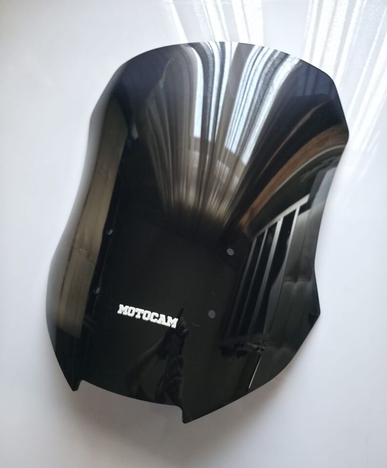 MOTOCAM Honda VFR 800 Crosrunner Ön Cam 2017-2020 Model 51cm Siyah Renkli 4mm