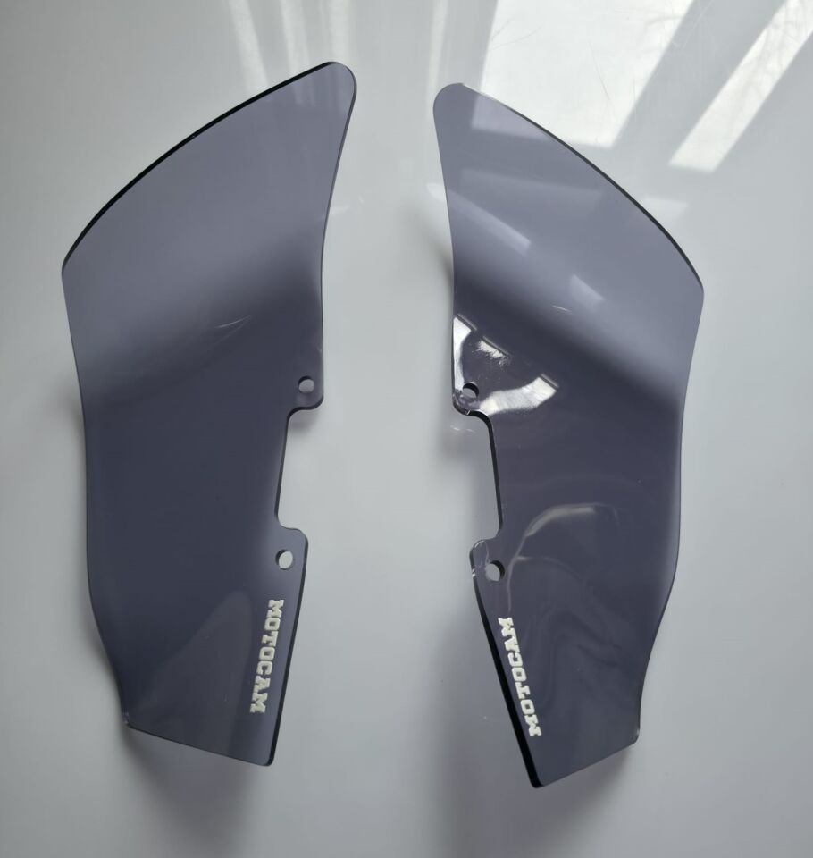 MOTOCAM Voge DS 900 X Böbrek Koruma Rüzgar Saptırıcı Yan Deflektör Füme Renkli 4mm