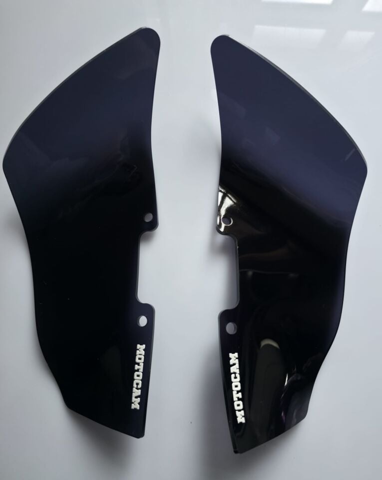 MOTOCAM Voge DS 900 X Böbrek Koruma Rüzgar Saptırıcı Yan Deflektör Siyah Renkli 4mm