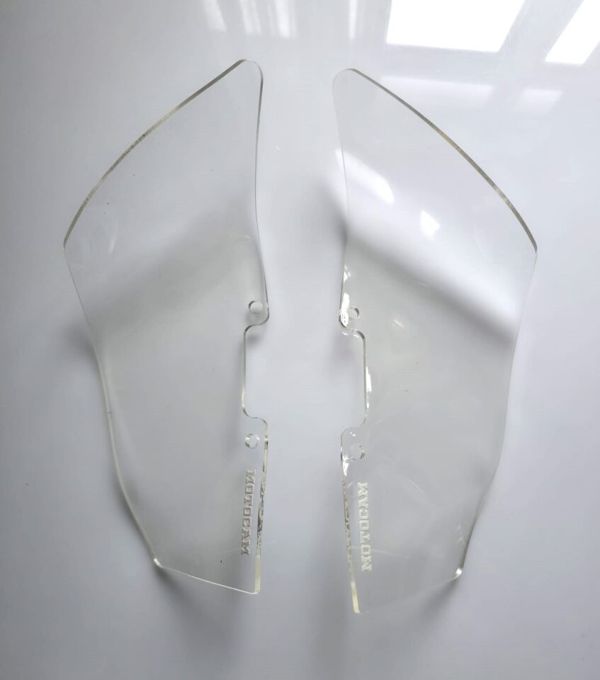 MOTOCAM Voge DS 900 X Böbrek Koruma Rüzgar Saptırıcı Yan Deflektör Şeffaf Renkli 4mm