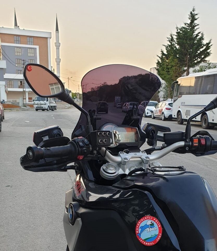 MOTOCAM Bmw F 850 GS Ön Cam 2018-2023 Model 49cm Siyah Renkli 4mm