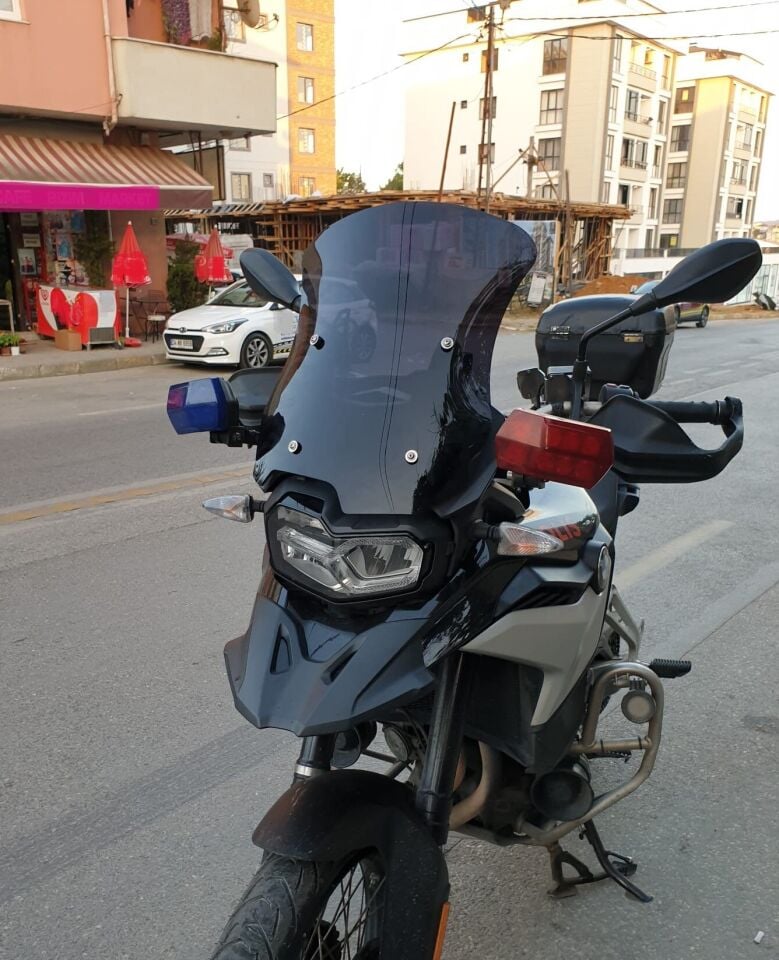 MOTOCAM Bmw F 850 GS Ön Cam 2018-2023 Model 49cm Siyah Renkli 4mm