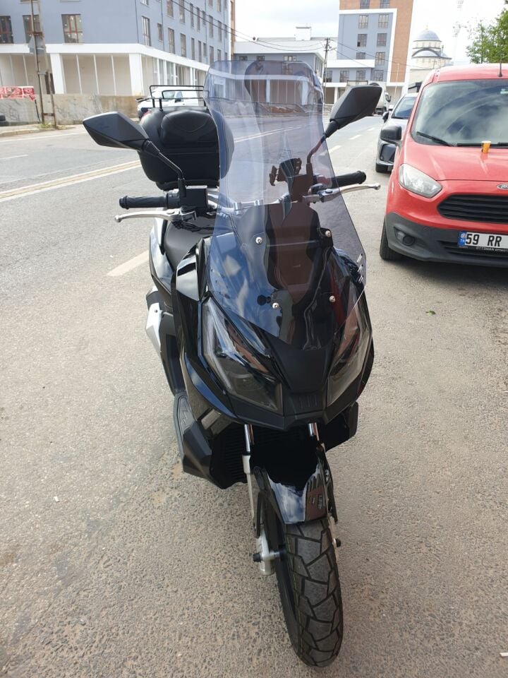 MOTOCAM Kanuni Seha 125 Ön Cam 2022-2026 Model 75cm Füme Renkli 4mm UZUN