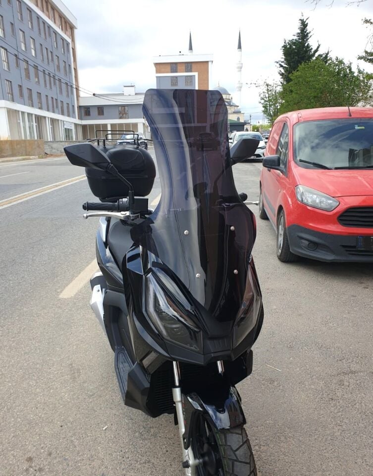 MOTOCAM Kanuni Seha 125 Ön Cam 2022-2026 Model 78cm Siyah Renkli 4mm UZUN