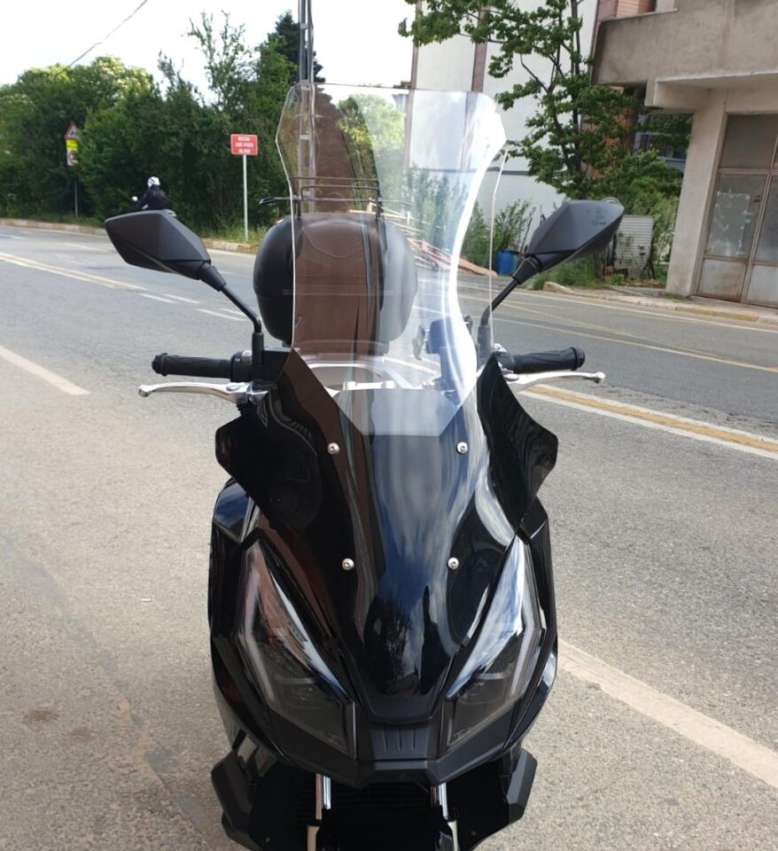 MOTOCAM Kanuni Seha 125 Ön Cam 2022-2026 Model 78cm Şeffaf Renkli 4mm UZUN