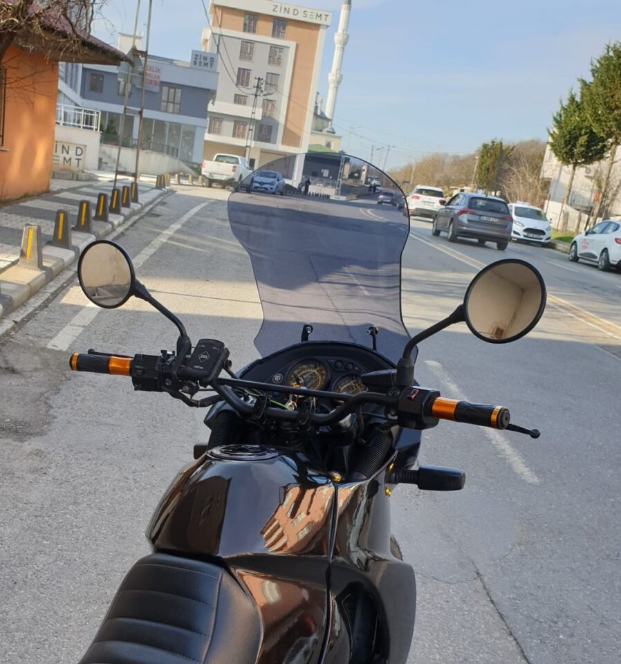 MOTOCAM Kawasaki KLE 500 Ön Cam 2005-2008 Model 58cm Füme Renkli 4mm UZUN
