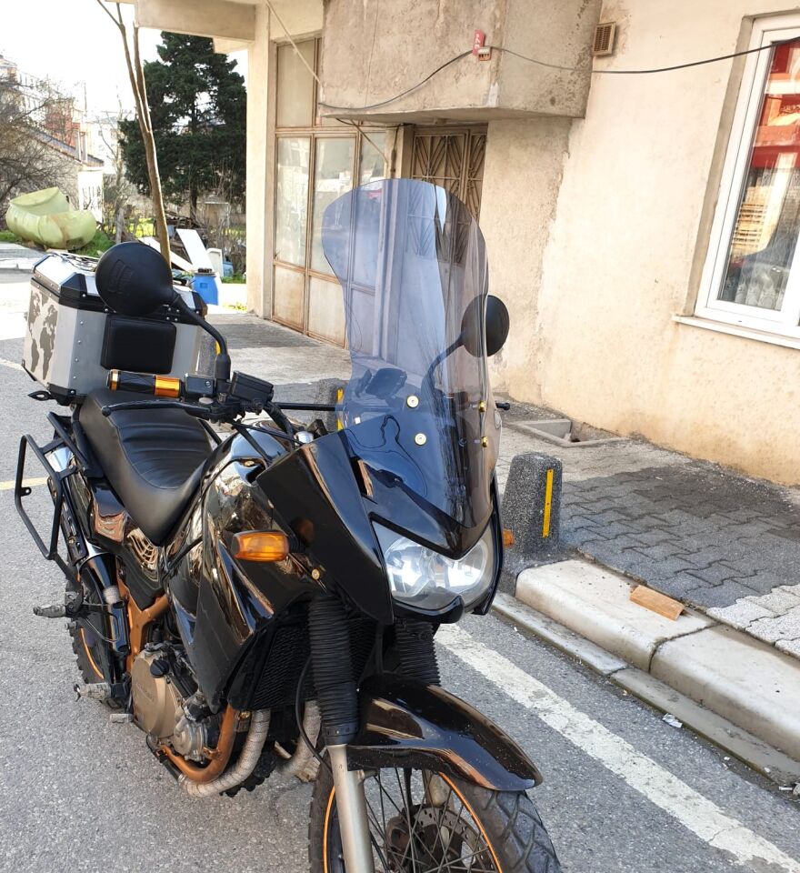MOTOCAM Kawasaki KLE 500 Ön Cam 2005-2008 Model 58cm Füme Renkli 4mm UZUN