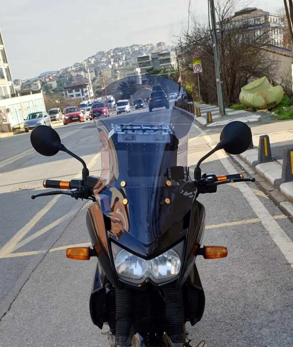MOTOCAM Kawasaki KLE 500 Ön Cam 2005-2008 Model 58cm Füme Renkli 4mm UZUN