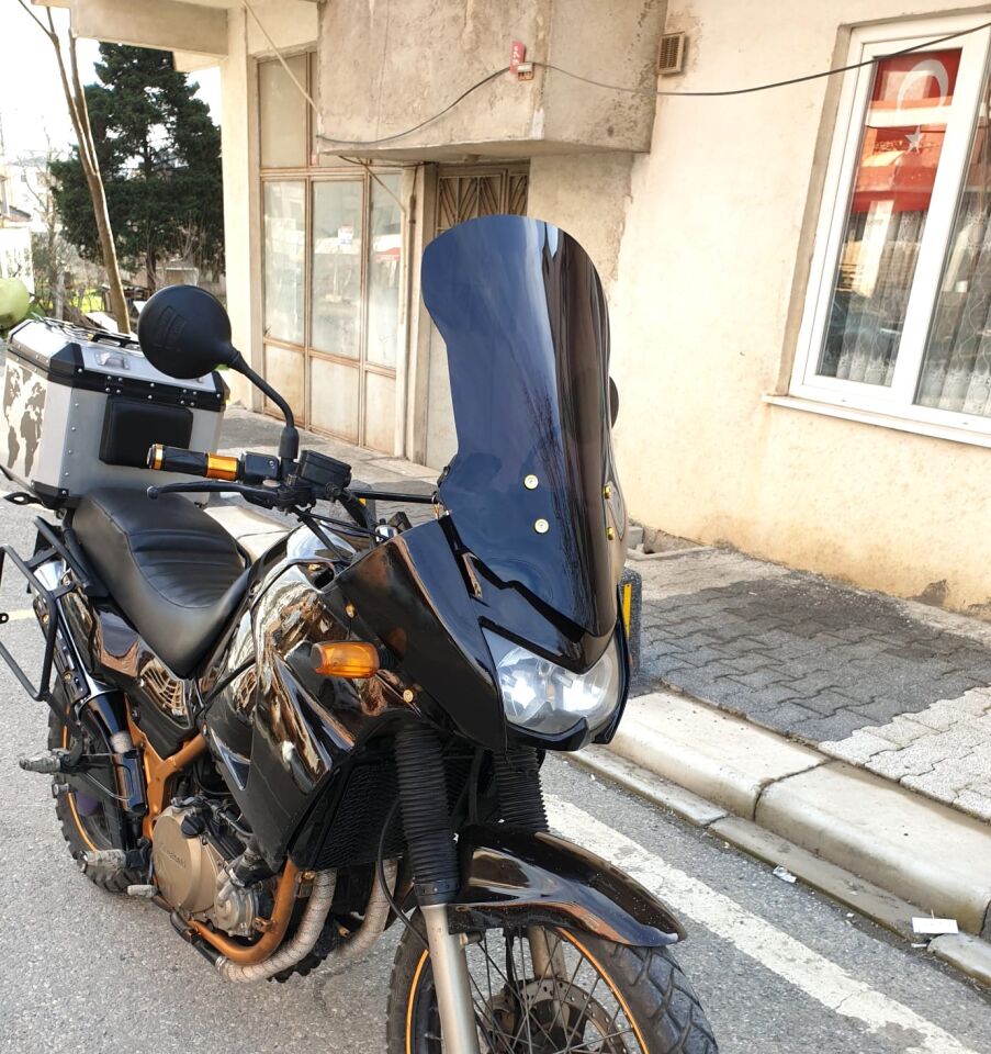 MOTOCAM Kawasaki KLE 500 Ön Cam 2005-2008 Model 58cm Siyah Renkli 4mm UZUN