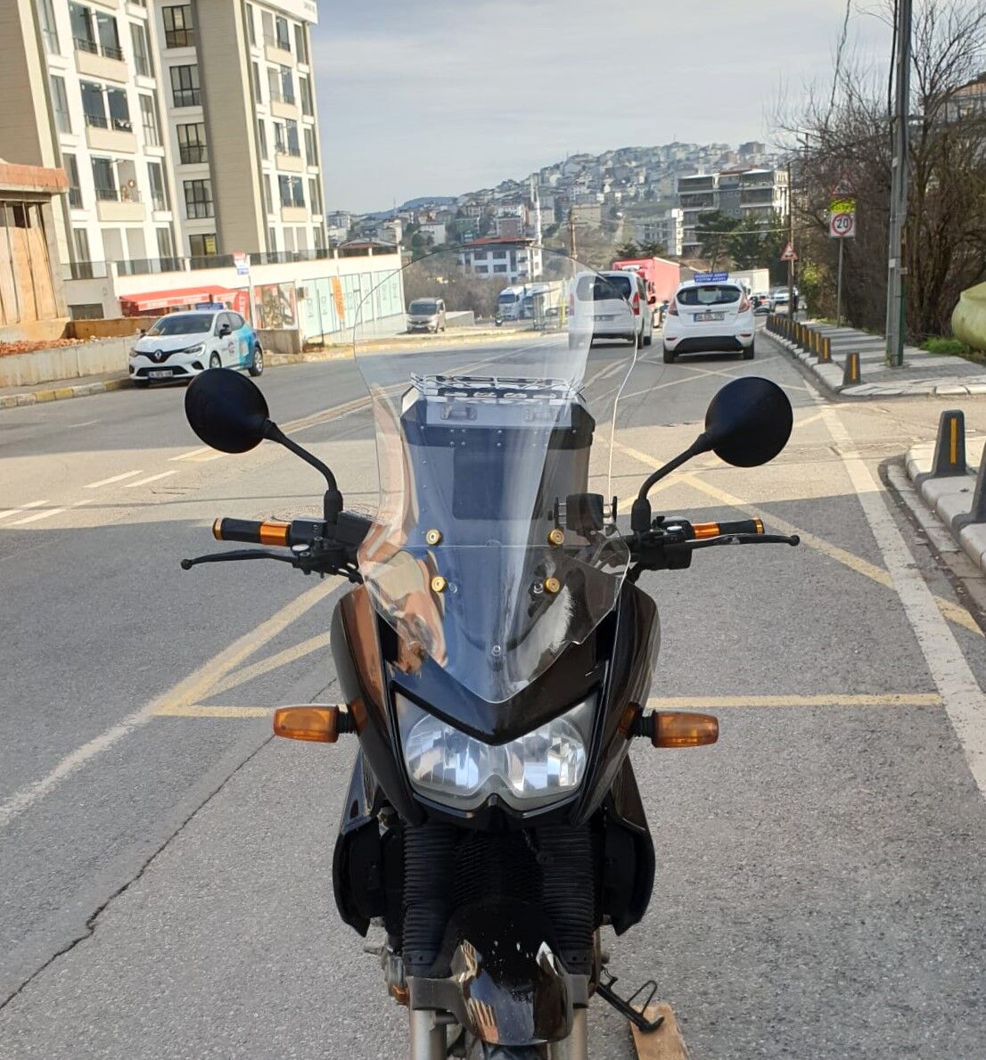 MOTOCAM Kawasaki KLE 500 Ön Cam 2005-2008 Model 58cm Şeffaf Renkli 4mm UZUN
