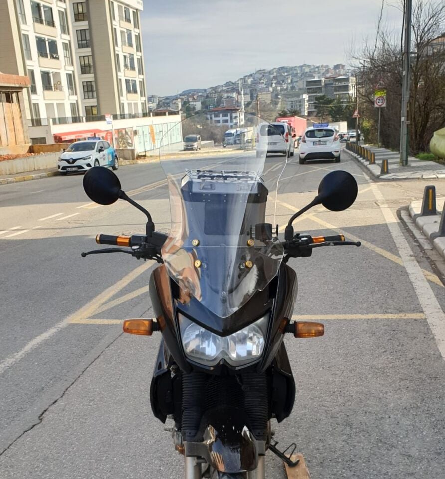 MOTOCAM Kawasaki KLE 500 Ön Cam 2005-2008 Model 58cm Şeffaf Renkli 4mm UZUN