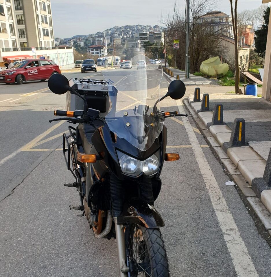 MOTOCAM Kawasaki KLE 500 Ön Cam 2005-2008 Model 58cm Şeffaf Renkli 4mm UZUN