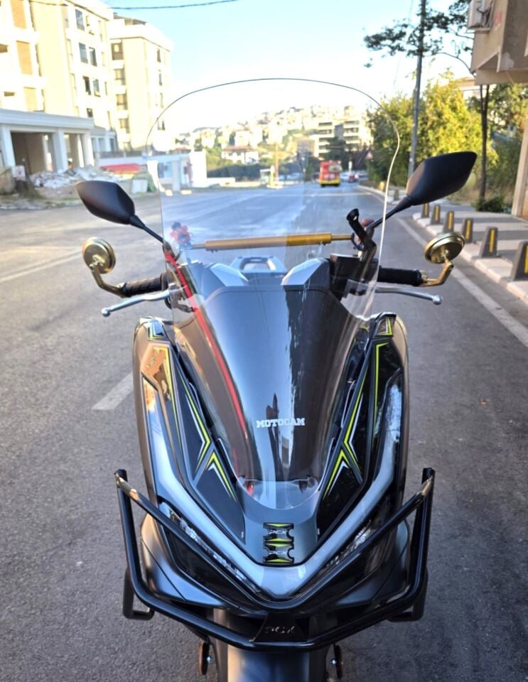 MOTOCAM Honda PCX Ön Cam 2025-2026 Model 72cm Şeffaf Renkli 4mm