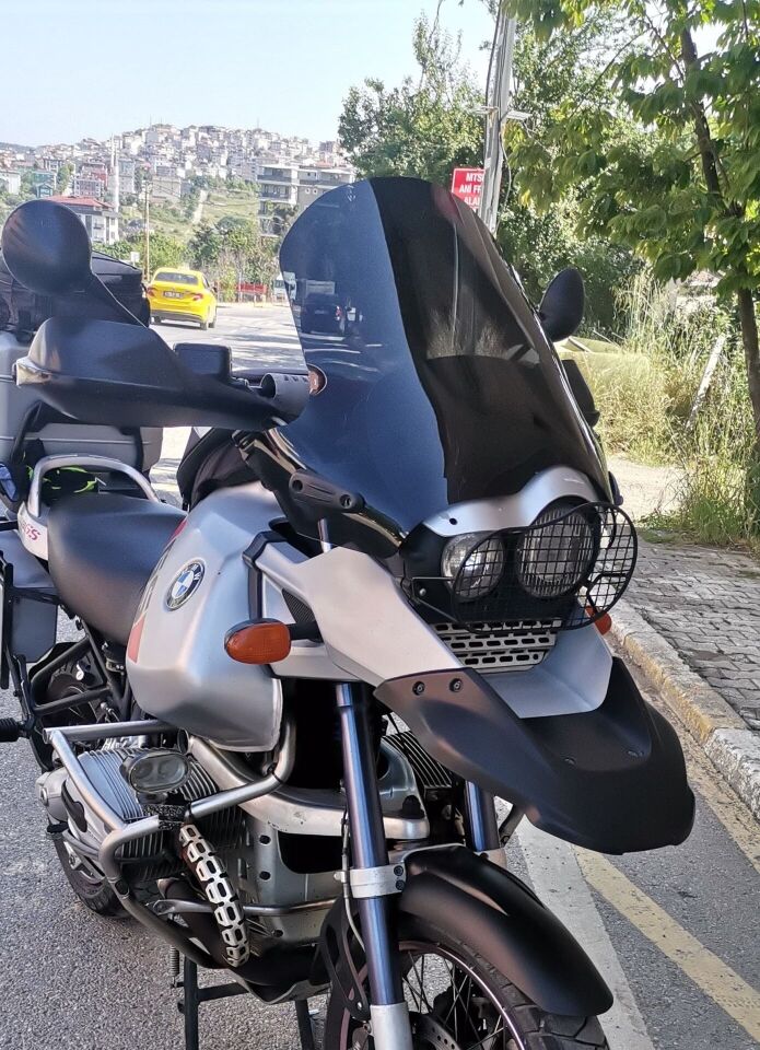MOTOCAM Bmw R 1150 ADV Ön Cam 2002-2006 Model 52cm Siyah Renkli 4mm