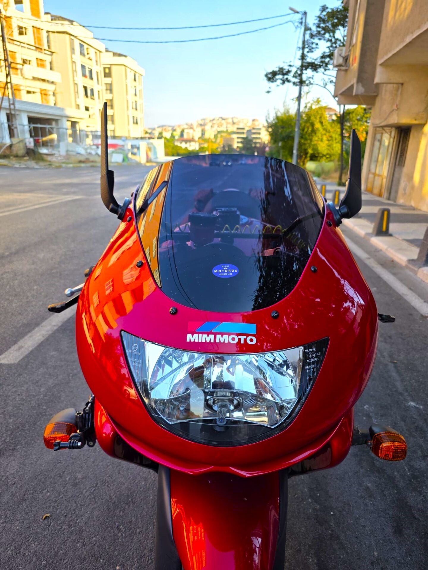 MOTOCAM Kawasaki ZX-9R Ön Cam 1994-2003 Model 41cm Siyah Renkli 4mm