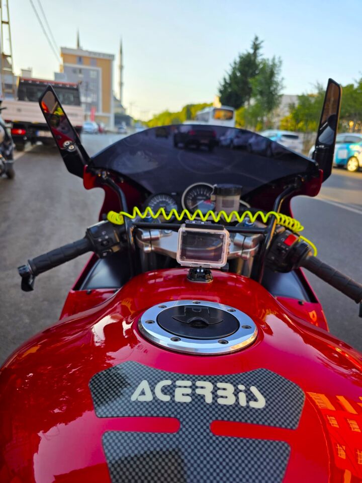 MOTOCAM Kawasaki ZX-9R Ön Cam 1994-2003 Model 41cm Siyah Renkli 4mm