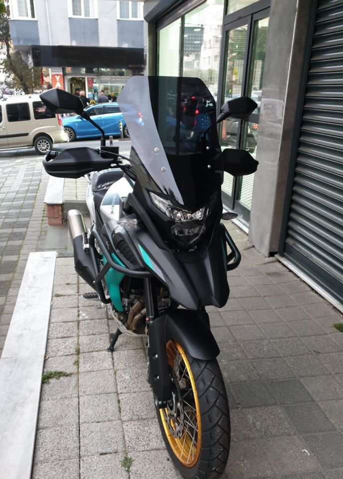 MOTOCAM Kove 510 X Ön Cam 2024-2026 Model 53cm Siyah Renkli 4mm