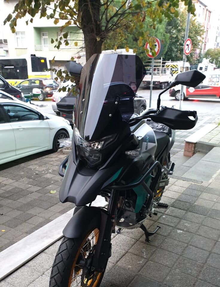 MOTOCAM Kove 510 X Ön Cam 2024-2026 Model 53cm Siyah Renkli 4mm