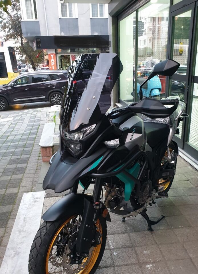 MOTOCAM Kove 510 X Ön Cam 2024-2026 Model 53cm Siyah Renkli 4mm