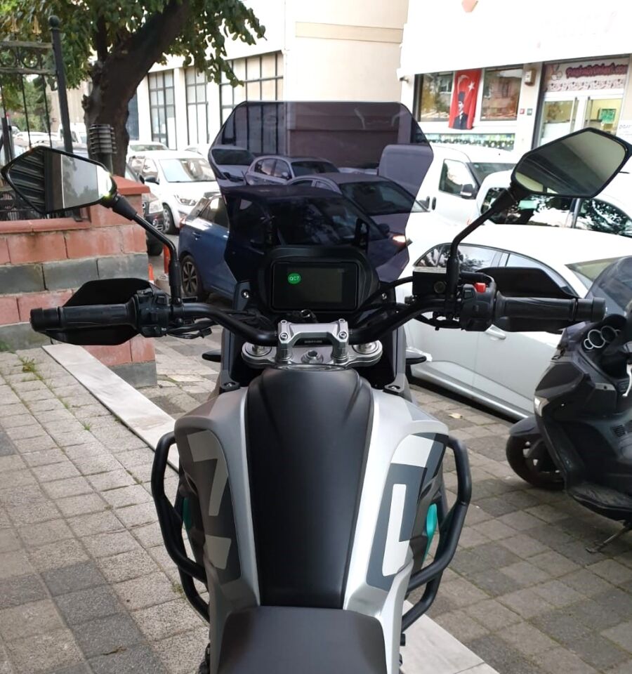 MOTOCAM Kove 510 X Ön Cam 2024-2026 Model 53cm Siyah Renkli 4mm